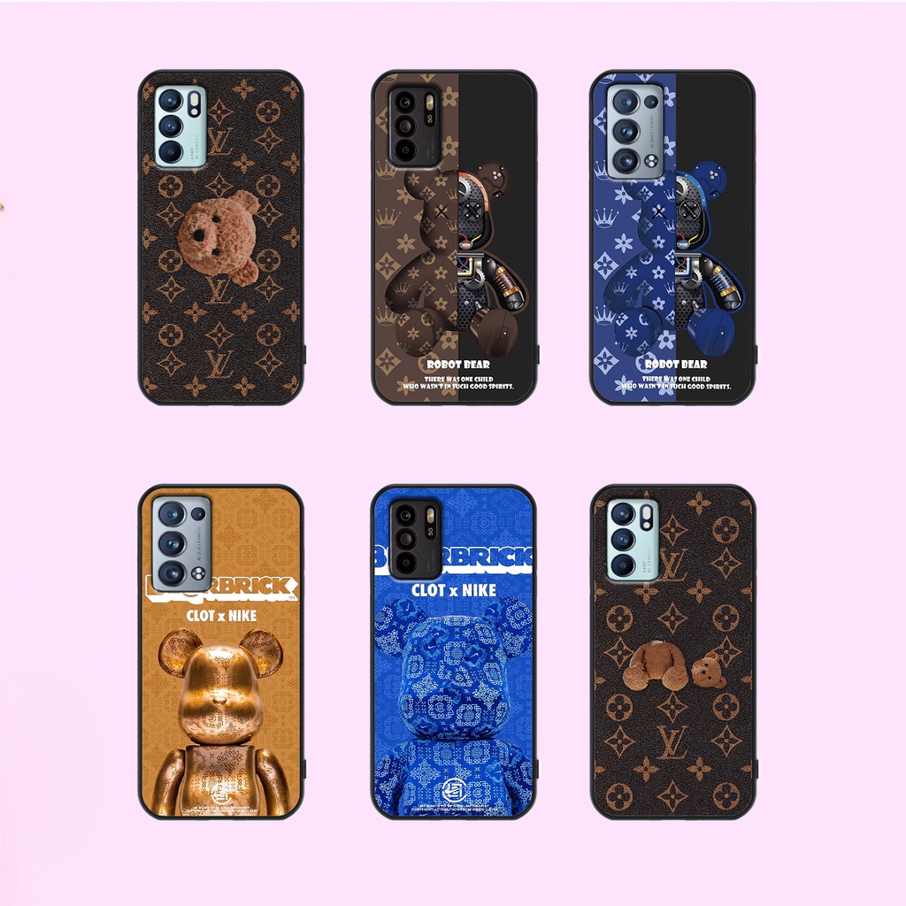 Ốp lưng Oppo Reno 6 - Reno 6Z -  Reno 6 Pro in hình gấu bearbrick thời trang cao cấp.