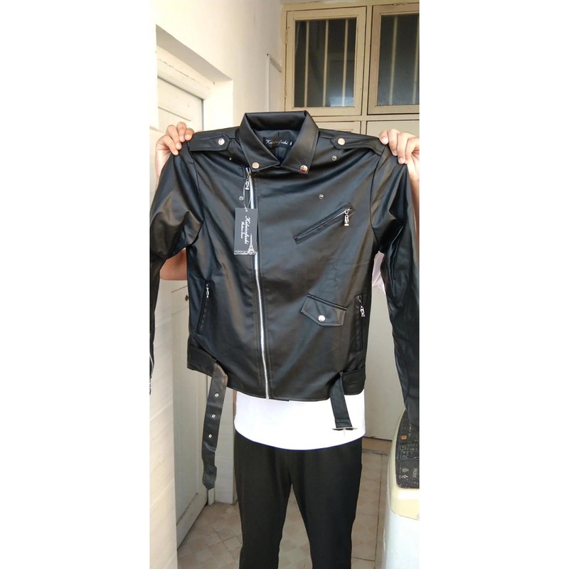 Áo khoác da nam biker jacket thời trang quảng châu cao cấp