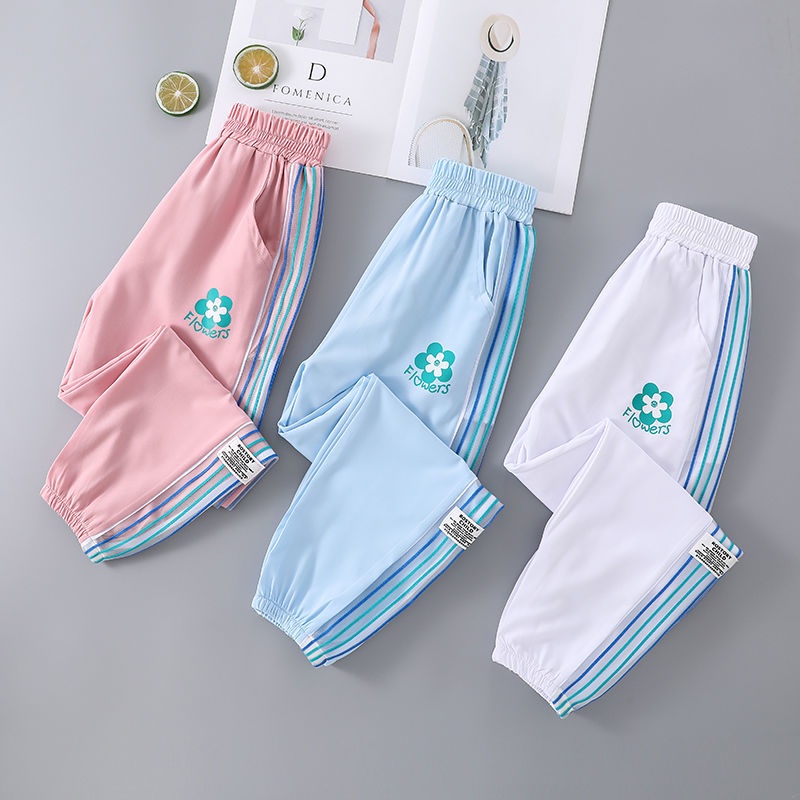 Quần Thể Thao Dáng Rộng Chống Muỗi Chất Liệu Mỏng Nhanh Khô Phong Cách Mới Thời Trang Cho Bé Gái 2022