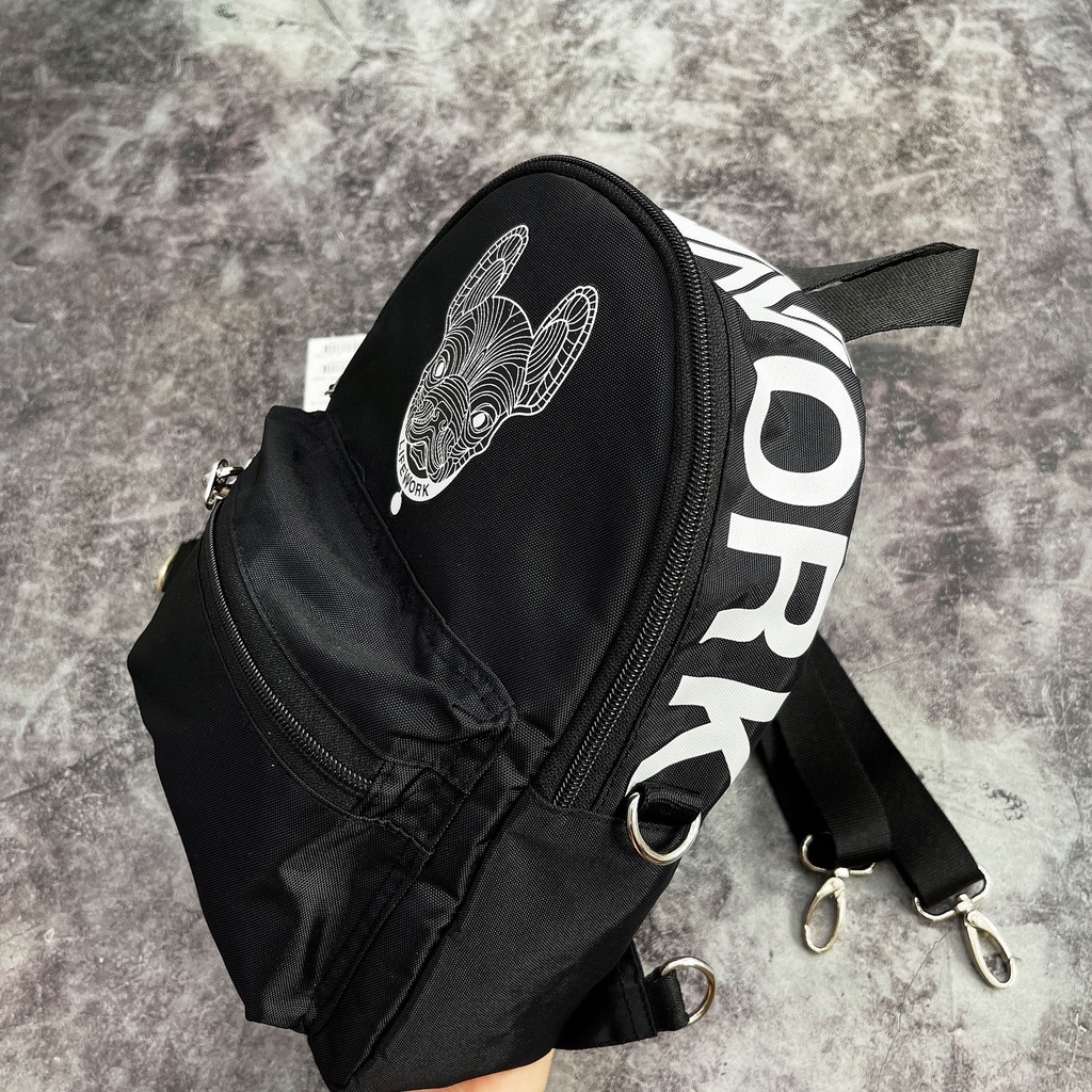 Balo Mini Lifework Mini Backpack Black Full Tag Code