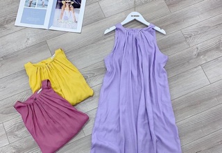 VÁY SUÔNG MAXI CỔ YẾM ĐŨI