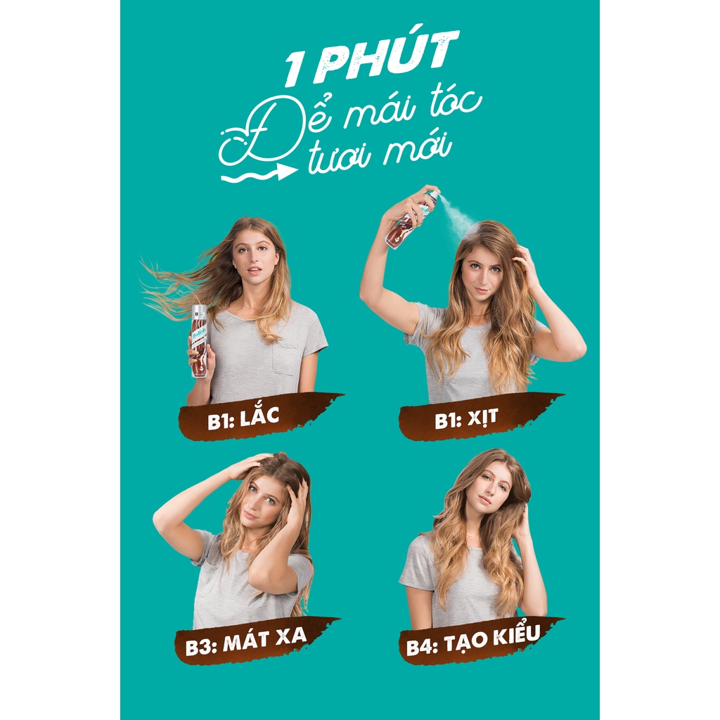 Dầu gội khô Batiste Dry Shampoo UK