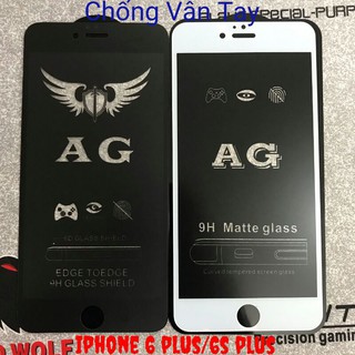 (Xả Hàng) Miếng Dán Cường Lực iPhone 6 Plus/6s Plus Full Nhám Chống Vân Tay Chuyên Game