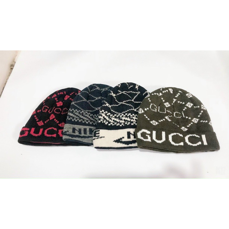 Mũ Len Unisex Beanie Kiểu Dáng  Hoạ Tiết Hàn Quốc