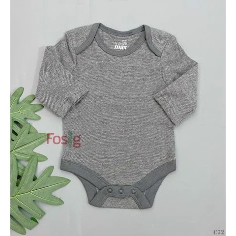 [Mã SKAMCLU8 giảm 10% cho đơn từ 100K] Bodysuit Tay Dài Bé Trai Mini Max - Xám/Viền Xám