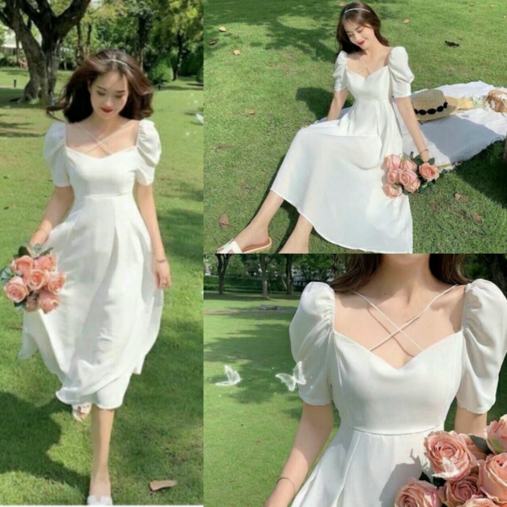 Váy trắng dự tiệc siêu xinh✅HÀNG CHUẨN LOẠI 1✅đầm mặc đi đám cưới,dạo phố,du lịch chuẩn stle hàn quốc-min.house86 | BigBuy360 - bigbuy360.vn