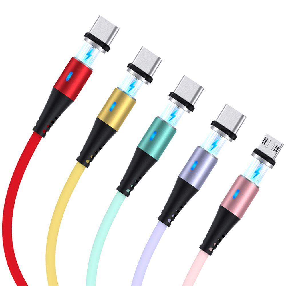 Dây Cáp Sạc Nhanh USB Type C Đầu Cắm Tròn Xoay 360 Độ Bằng Silicone