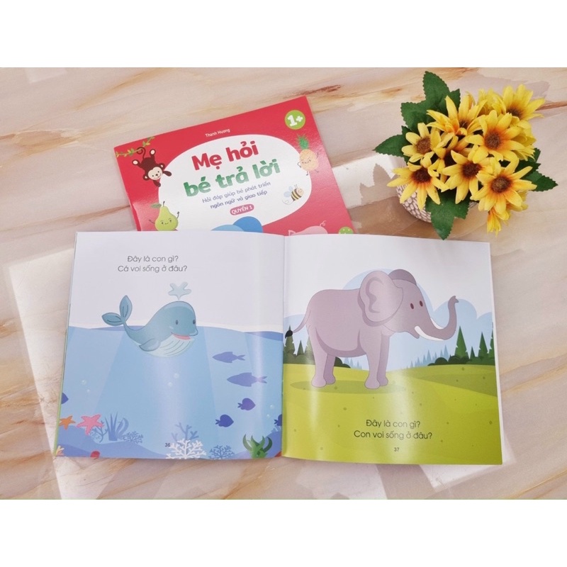 Sách - Mẹ Hỏi Bé Trả Lời phát triển tư duy ngôn ngữ giao tiếp cho bé từ 1 tuổi trở lên
