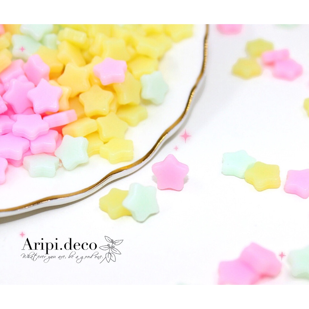 Charm NHỎ XÍU hình ngôi sao mềm star B106 /Nguyên liệu làm phụ kiện handmade vòng tay / resin