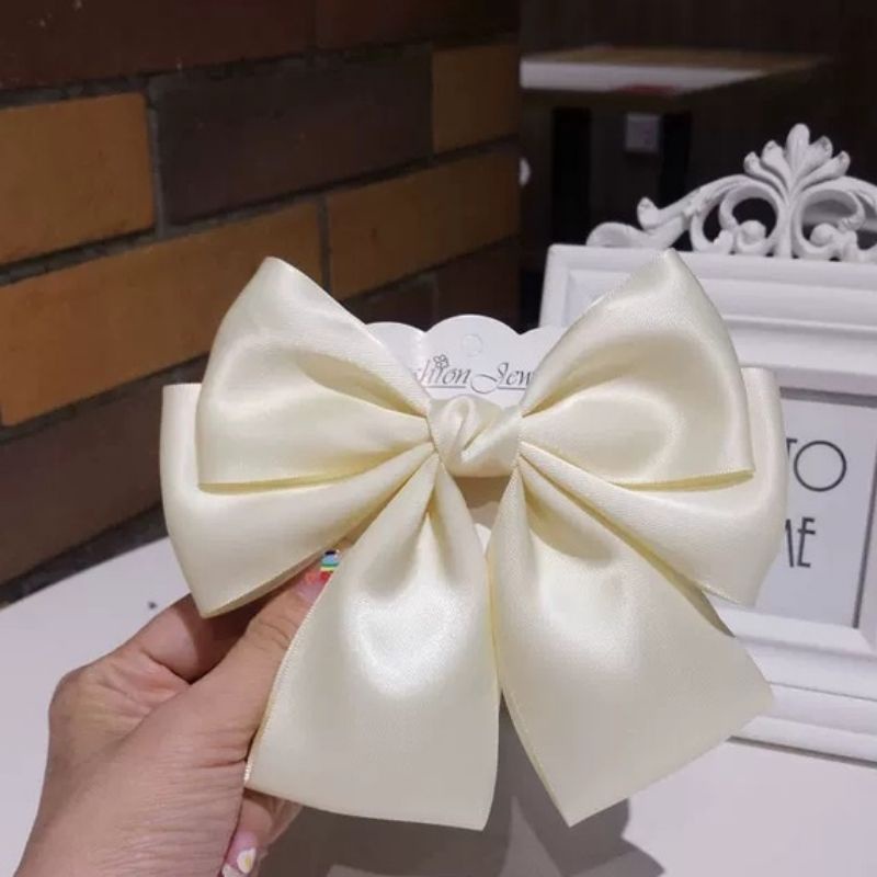 Kẹp tóc nơ lụa satin