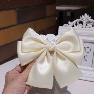 K82 Kẹp tóc nơ lụa satin (kẹp mỏ vịt)