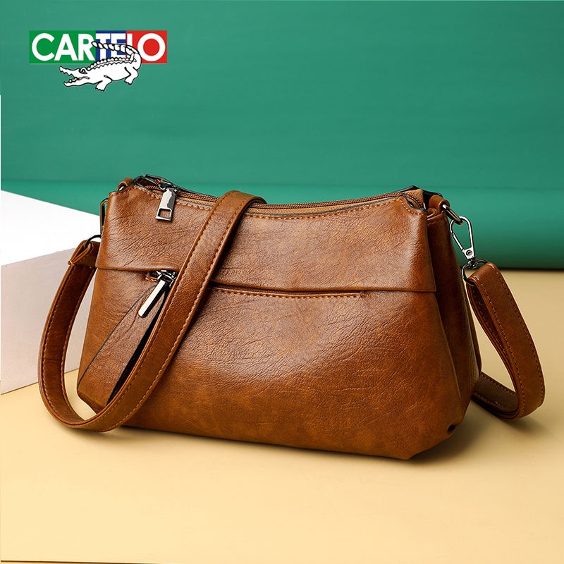 Hàng Mới Về Mới Túi Đeo Chéo Vai Da Mềm Mini Đơn Giản Hợp Thời Trang Dễ Phối Đồ Cho Phụ Nữ Trung Niên