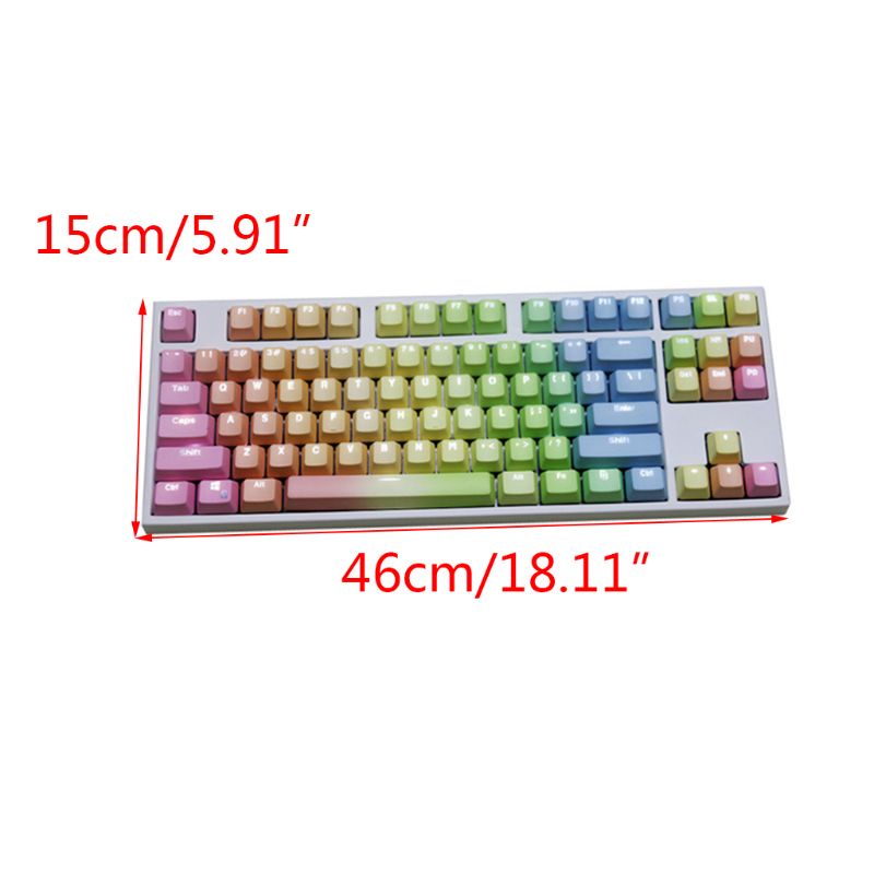 1 Bộ Nút Bấm Thay Thế PBT 87 104 108 Trong Suốt Cho Bàn Phím Cơ
