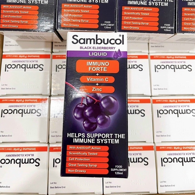 Siro tăng đề kháng Sambucol cho bé 3-12 tuổi thêm Zin C 120ml Anh