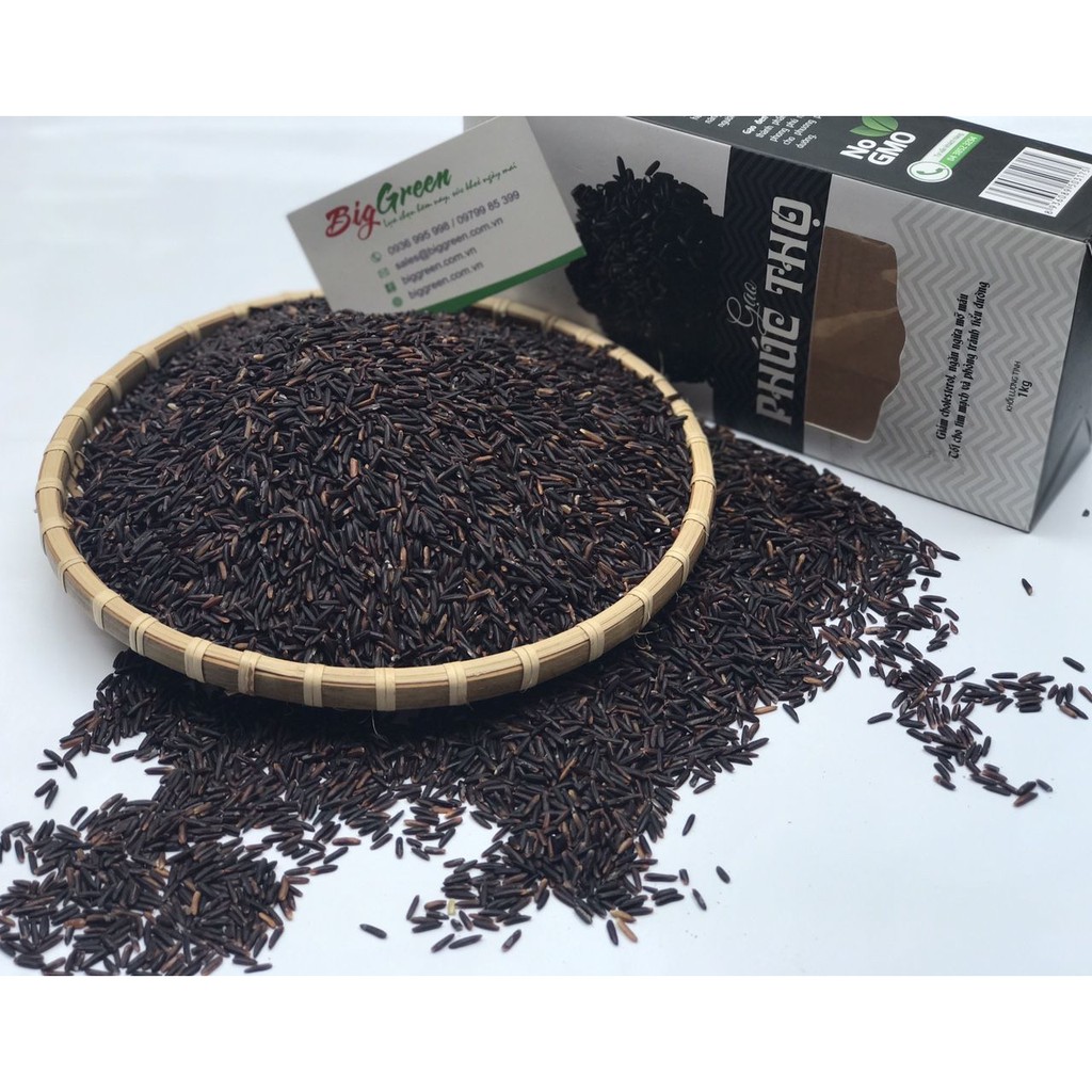 Gạo Lứt Đen Phúc Thọ 1Kg - Vinaseed - Cơm mềm dẻo, tốt cho tim mạch và tiểu đường, giảm cholesterol, ngăn ngừa mỡ máu