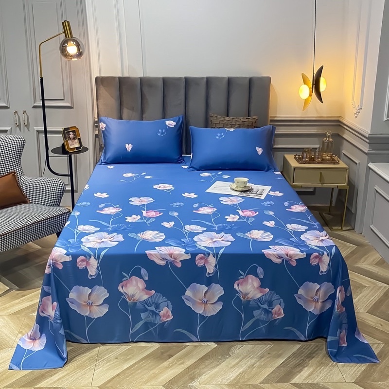 Bộ ga gối tencel 60s SiMi Bedding nhập khẩu cao cấp, ga gối tencel mềm mát hoạ tiết nhiều màu