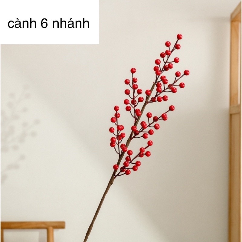 cành đào đông đỏ (6 nhánh)