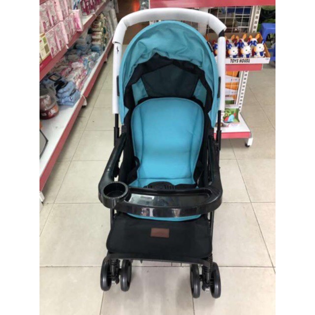 Xe đẩy cao cấp 2 chiều có lưới thoáng Seebaby T11 xanh dương (kéo sang để xem hình thật) BẢO HÀNH 1 NĂM