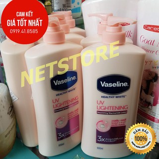 Sữa dưỡng thể trắng hồng vaseline uv lightening 3x thái lan 400ml - 600ml