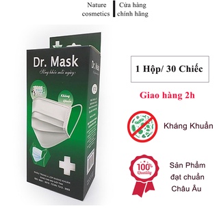 [XẢ KHO] Khẩu Trang Y Tế Màu Trắng DR.MASK - Khẩu trang 4 lớp kháng khuẩn (30 chiếc / Hộp)
