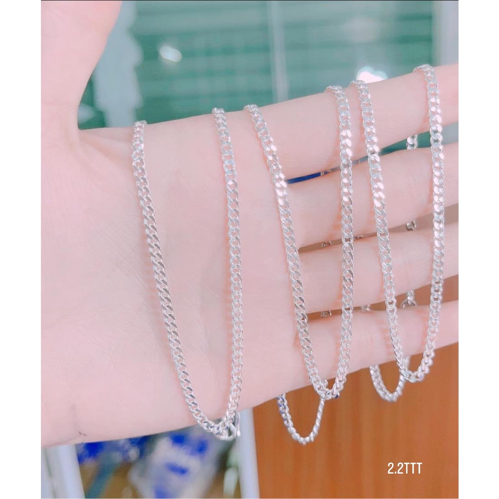 Dây chuyền xích bạc nguyên chất cho nữ