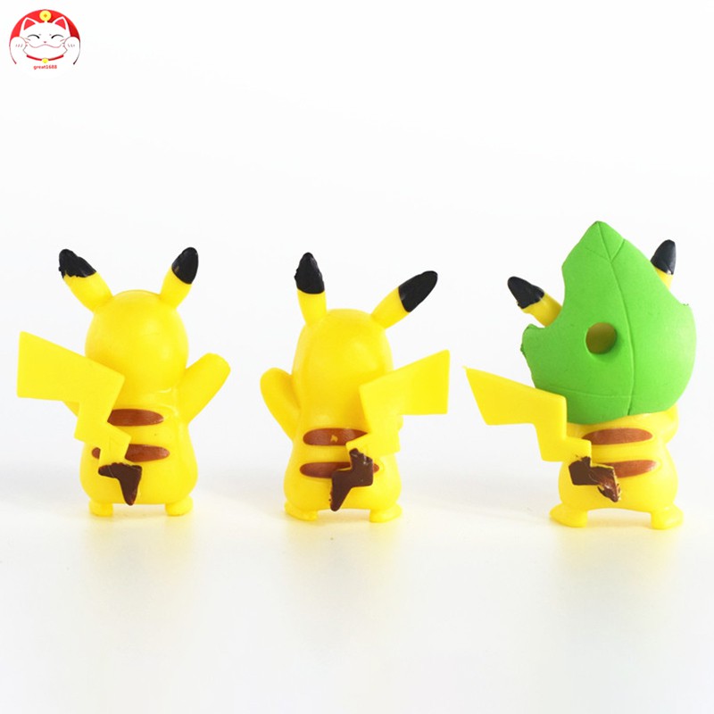 Bộ 6 Mô Hình Pikachu Trang Trí Tiểu Cảnh