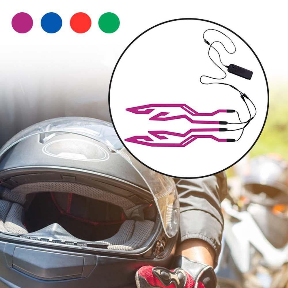 Dải Đèn Led Nhấp Nháy Gắn Mũ Bảo Hiểm Xe Máy Vào Ban Đêm