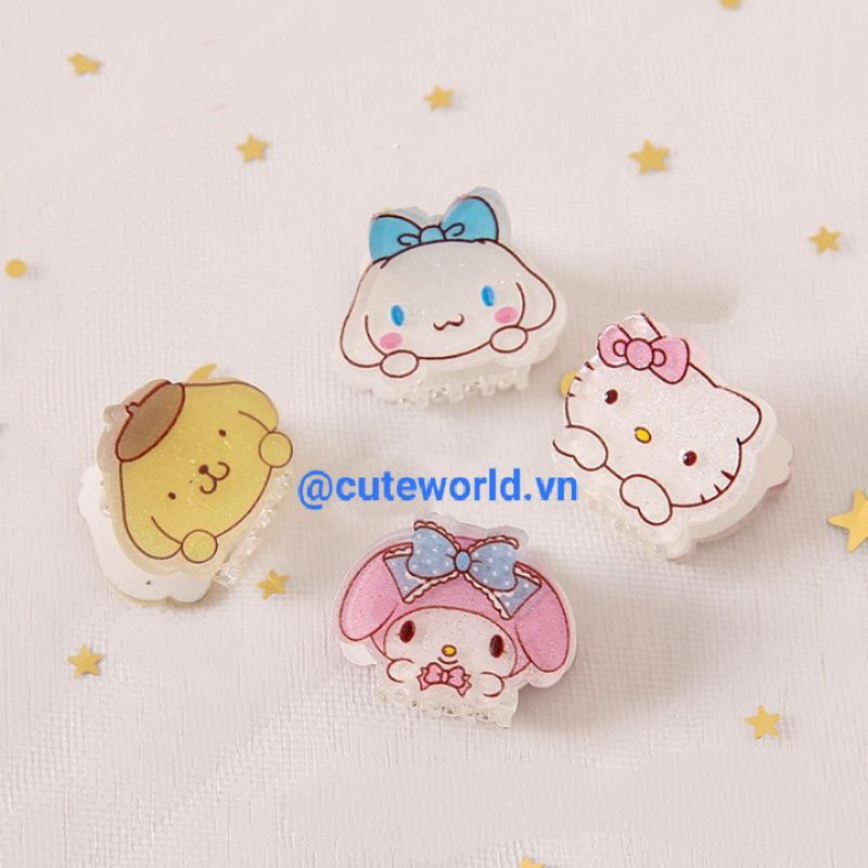 Kẹp Mini Cinnamoroll Melody Pudding Kuromi Kitty