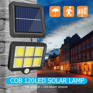 Bộ đèn năng lượng mặt trời cảm ứng 120 led cob cảm biến chuyển động, cảm biến ánh sáng