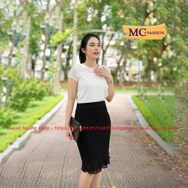 Chân Váy Dài Dáng Công Sở, Kiểu Đuôi Cá, Lưng Cao Mc Fashion Màu Đen, Size Đủ, Chất Liệu Vải Đẹp Cv0331