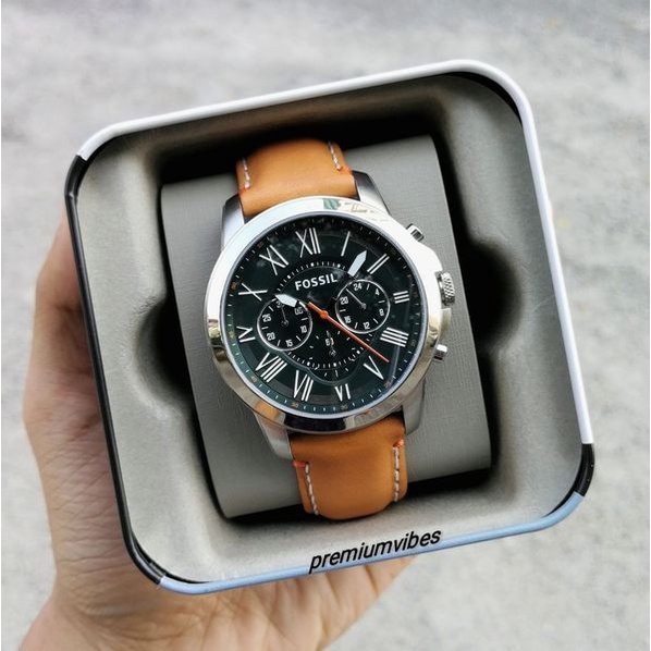 Đồng hồ nam Fossil dây nâu, 6 kim FS4918