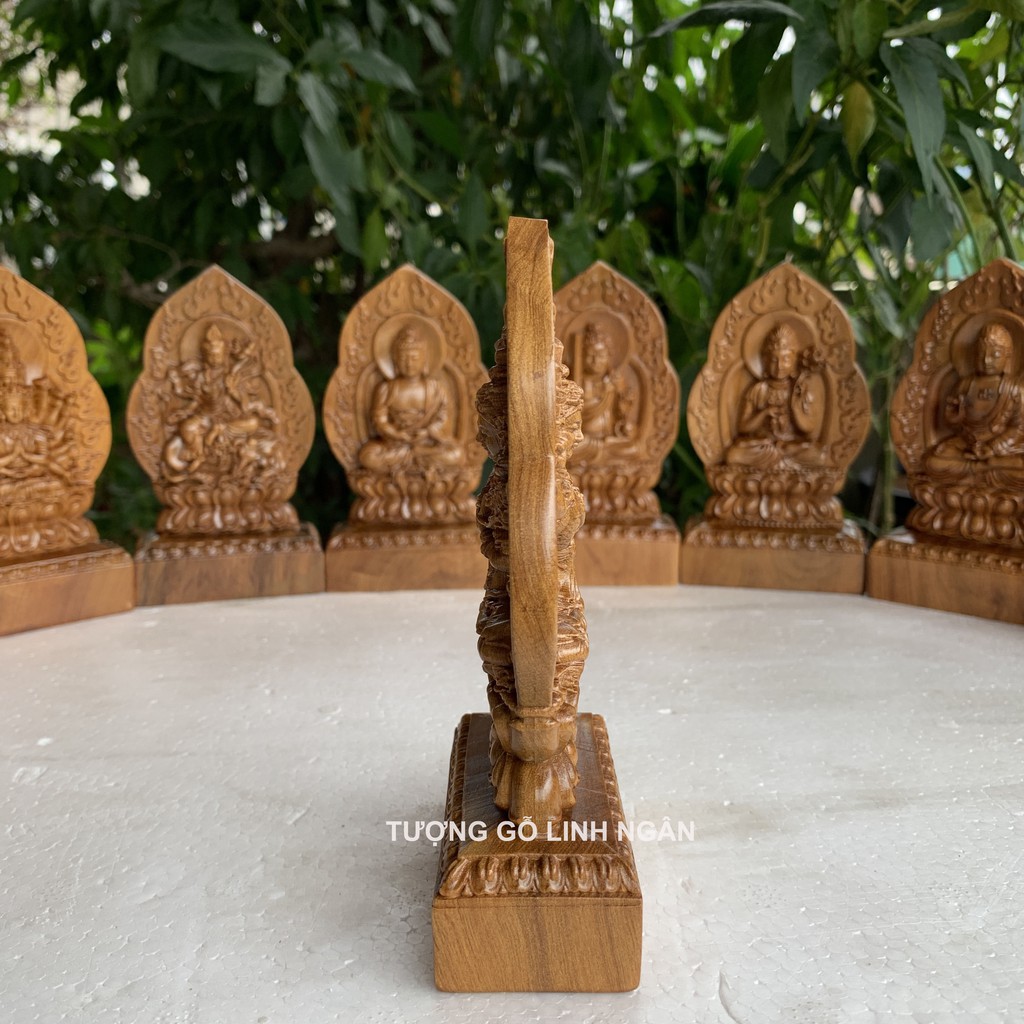 Tượng phật bản mệnh tuổi Mão  gỗ cao 14 ngang 8 sâu 4 cm