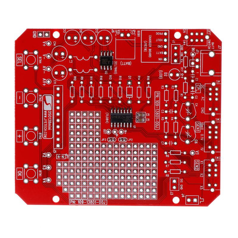 Bộ đao động kỹ thuật số mini DSO138 kích thước 7x8cm