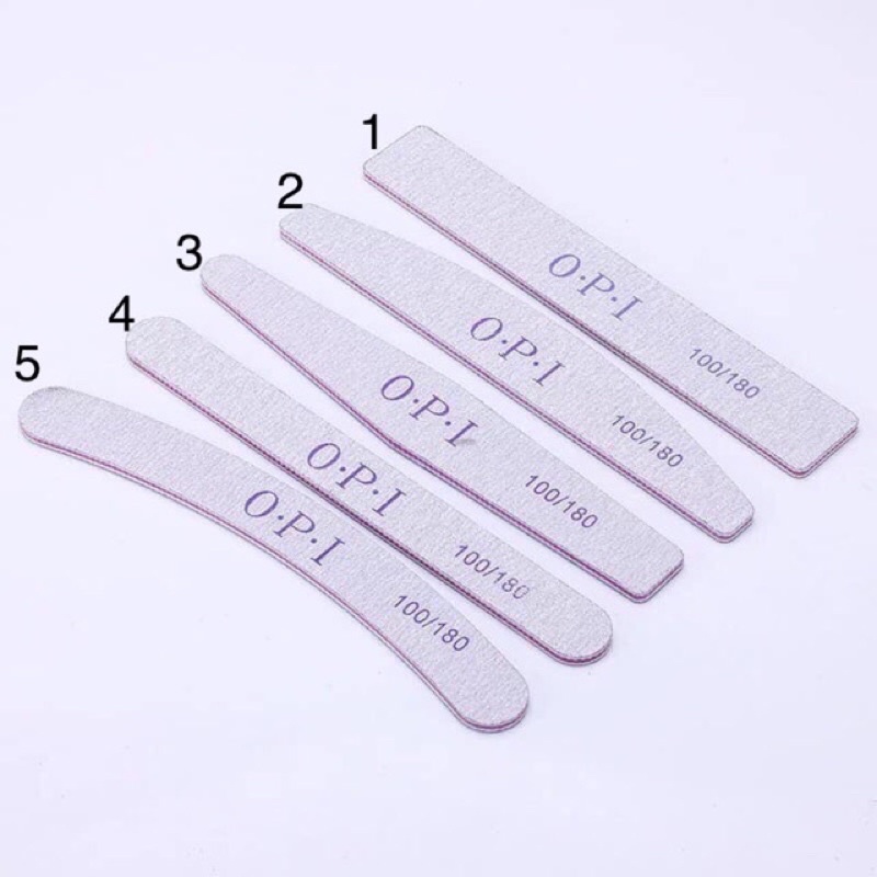 Dũa móng OPI - loại dày đủ 5 hình chuyên dụng cho dân làm móng (lẻ chiếc)