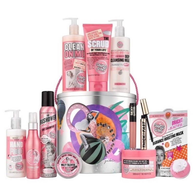 [Bill UK]-Soap&amp;Glory mùi hương Smoothie Star gồm Tẩy da chết, sữa tắm, dưỡng thể 500ml