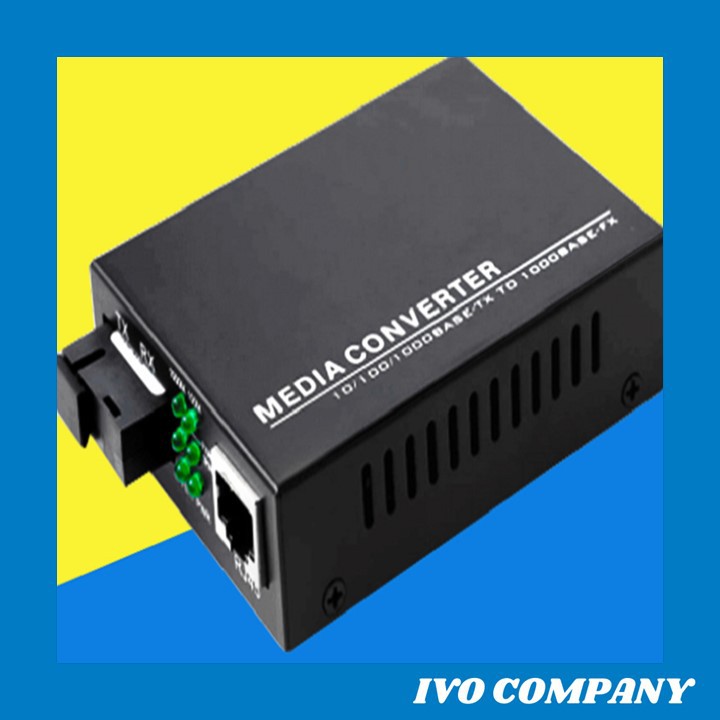 Thiết Bị Chuyển Đổi Quang Điện 1 Sợi Media Converter 1FO 1Gbps BLACK Singlemode Singlefiber