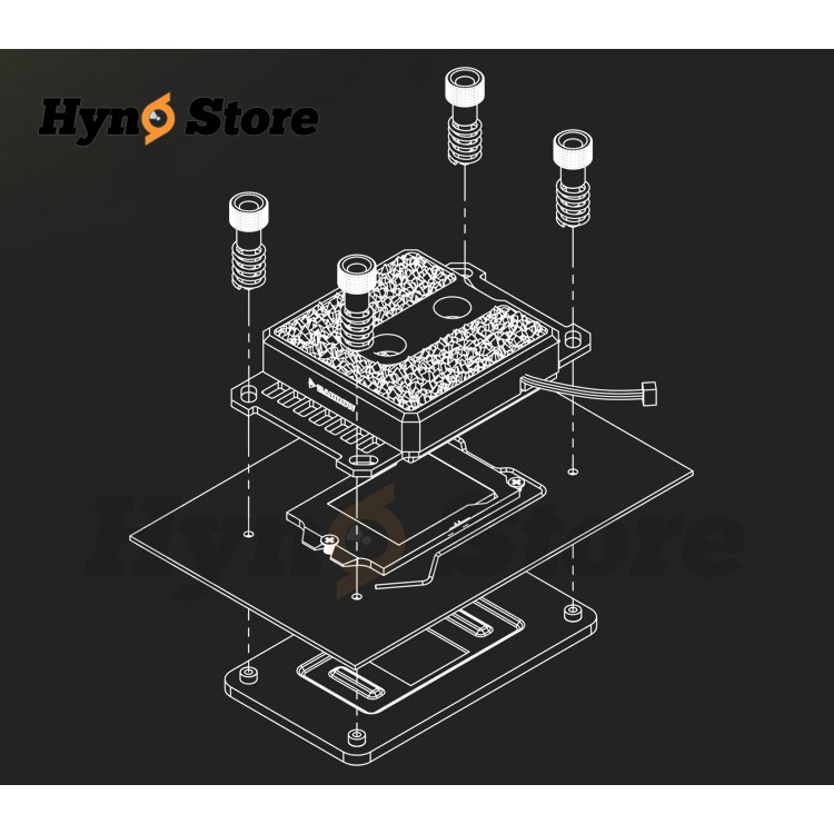 Block tản nhiệt nước Intel và AMD full nikel kèm led ARGB Tản nhiệt nước custom - Hyno Store