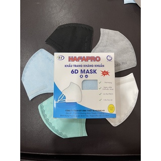 100 cái khẩu trang y tế 6d mask hafapro hoàng hà người lớn