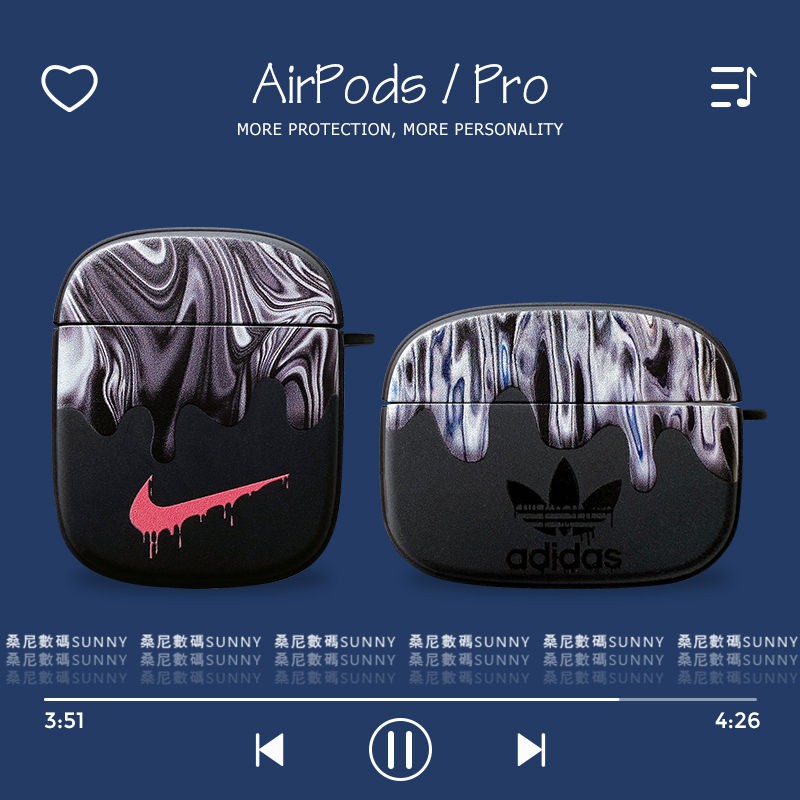 Vỏ Bảo Vệ Hộp Đựng Tai Nghe Airpod Pro Bằng Silicon In Logo Adidas Cá Tính