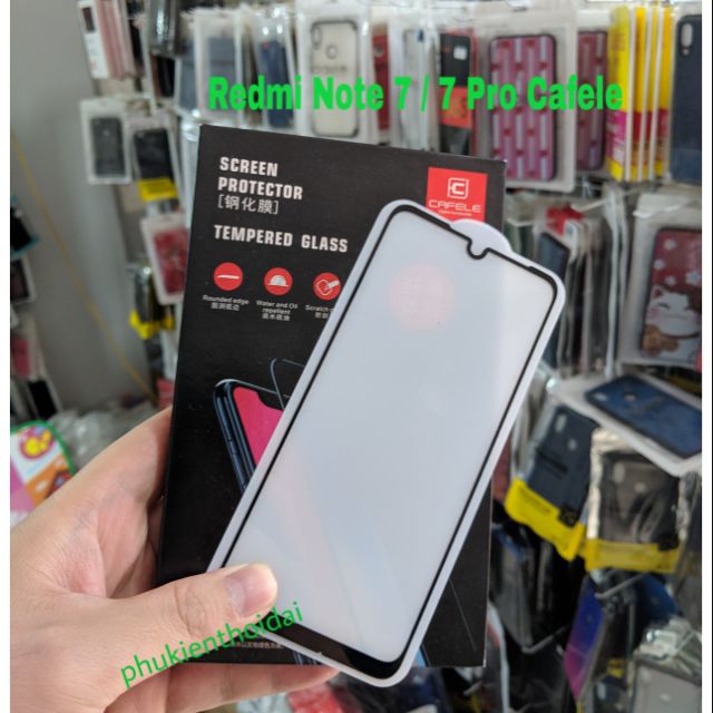 Cường lực Cafele Xịn Cho Redmi Note 7 / Note 7 Pro Phủ Nano Full màn Full keo cao cấp