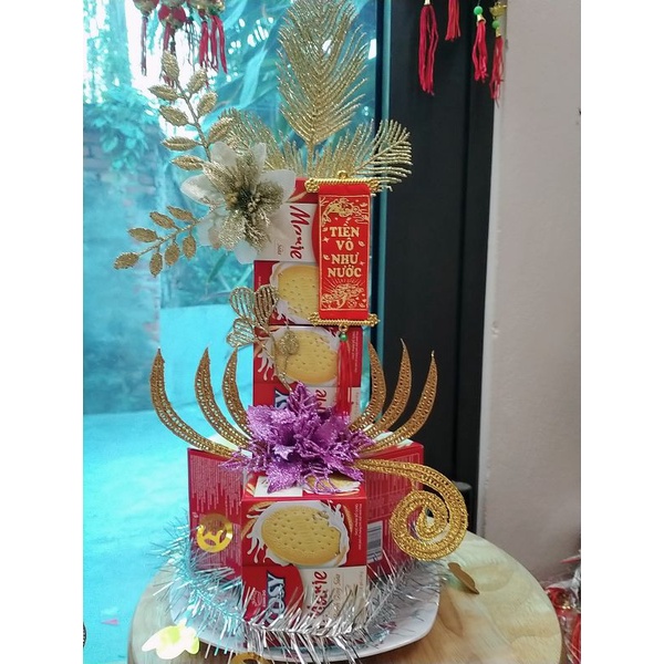 Set phụ kiện làm tháp bánh nhỏ dâng lễ Tết ( không có đế)