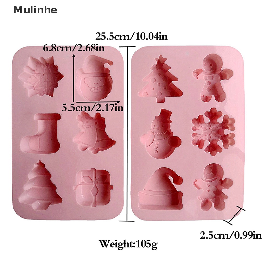 Khuôn silicone làm bánh xà phòng DIY tạo hình Giáng Sinh độc đáo
