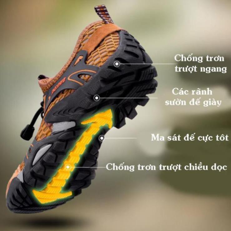 [Giày Phượt] Giày Leo Núi - Giày Trekking Lội Suối - Thoát Nước Nhanh Fashion H6 - giam gia
