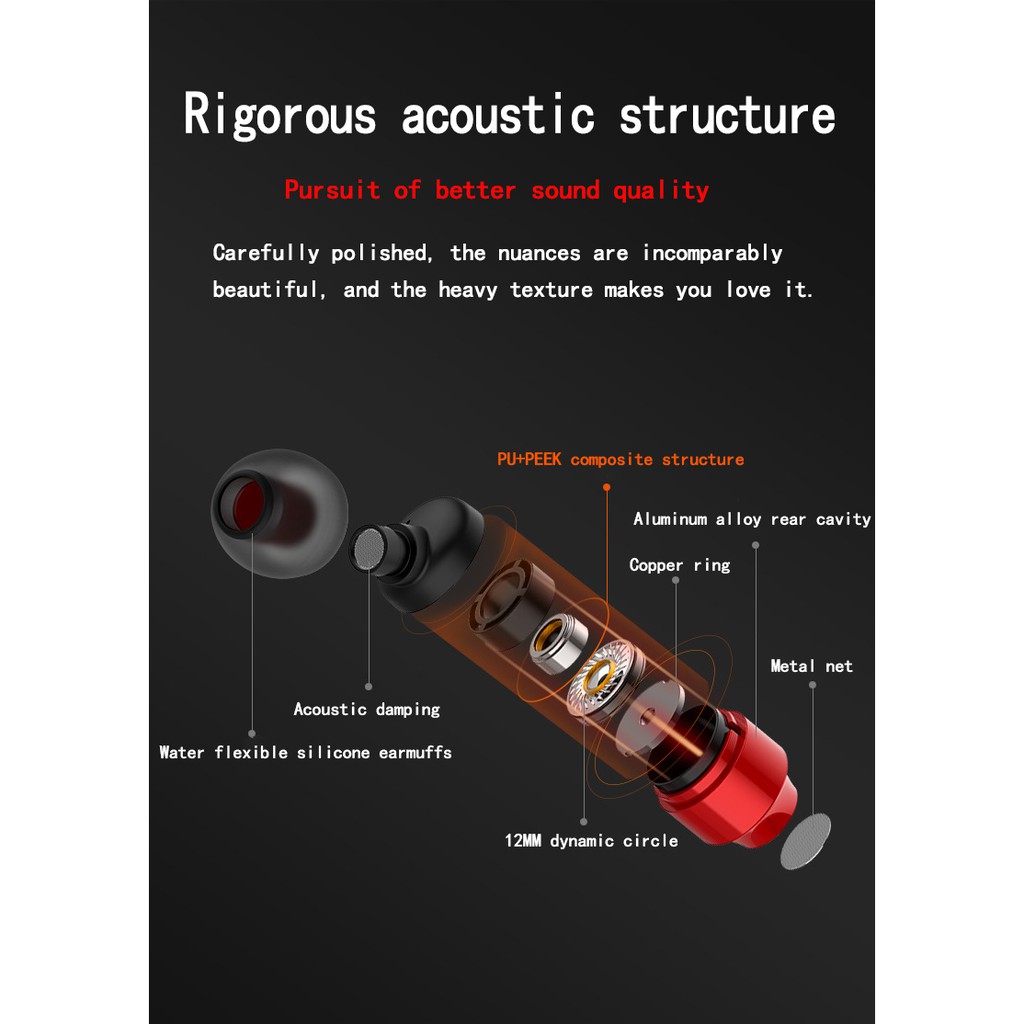 Tai Nghe Nhét Tai Thể Thao Chống Ồn Có Micro Dành Cho Điện Thoại Và Máy Tính