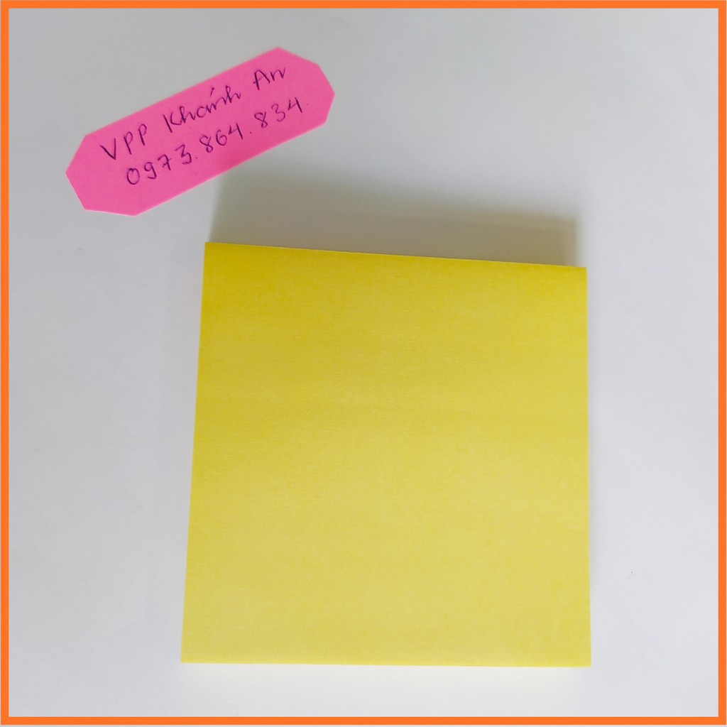 Giấy nhắn, giấy note, giấy ghi chú màu vàng hình vuông Double 3x3(7.6x7.6cm) 5 tập