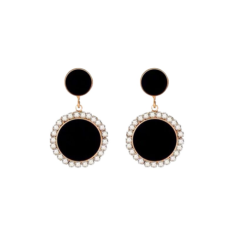 Khuyên Tai Tông Màu Đen Phong Cách Cổ Điển