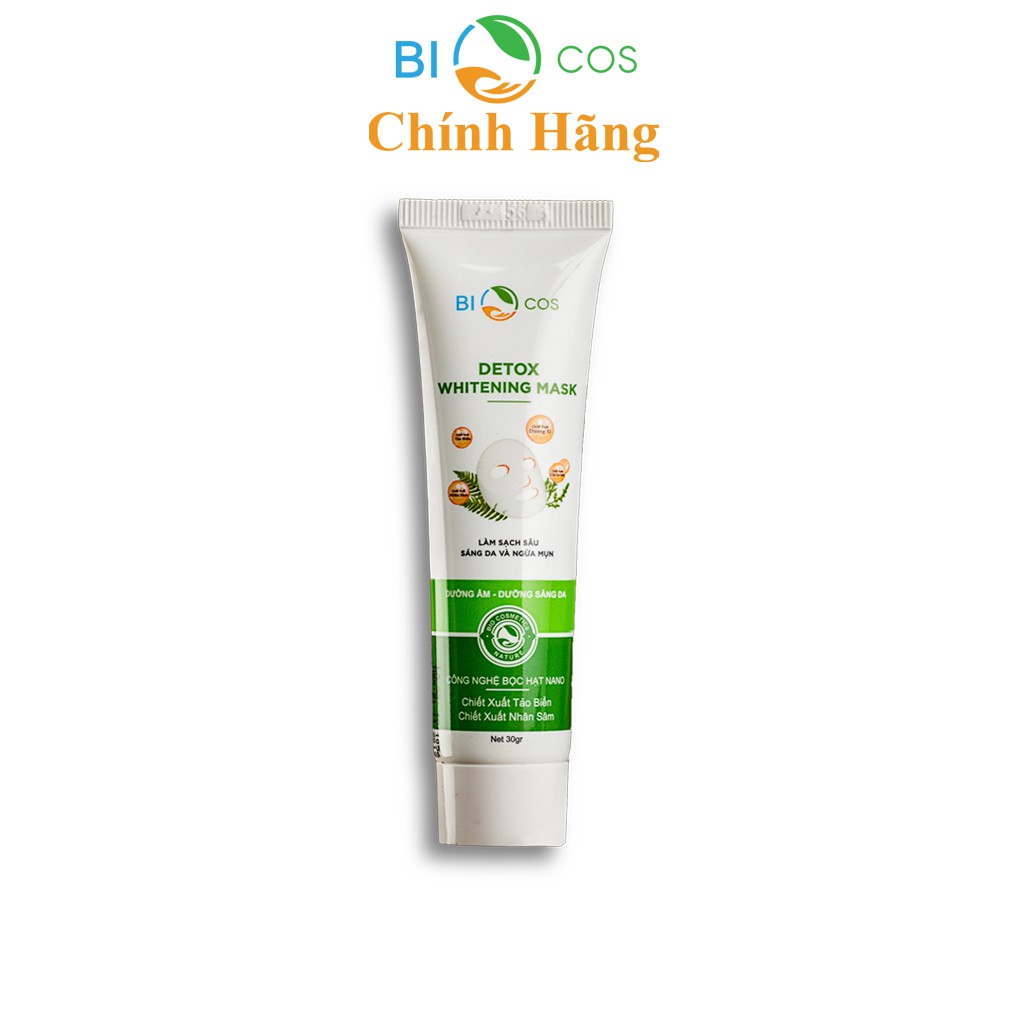 [ BIOCOS ] Mặt nạ thải độc Detox Whitening Mask BIOCOS , thải độc, làm sáng da, dưỡng ẩm cho làn da. - SACDEP24H.VN