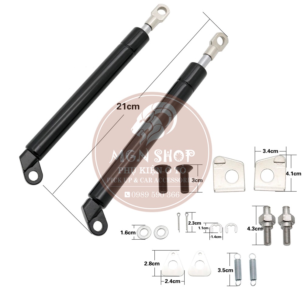 [Ty thủy lực] [Ford Ranger 2012 - 2022] [Mazda BT-50] [Chevrolet Colorado] hãm cốp bửng thùng