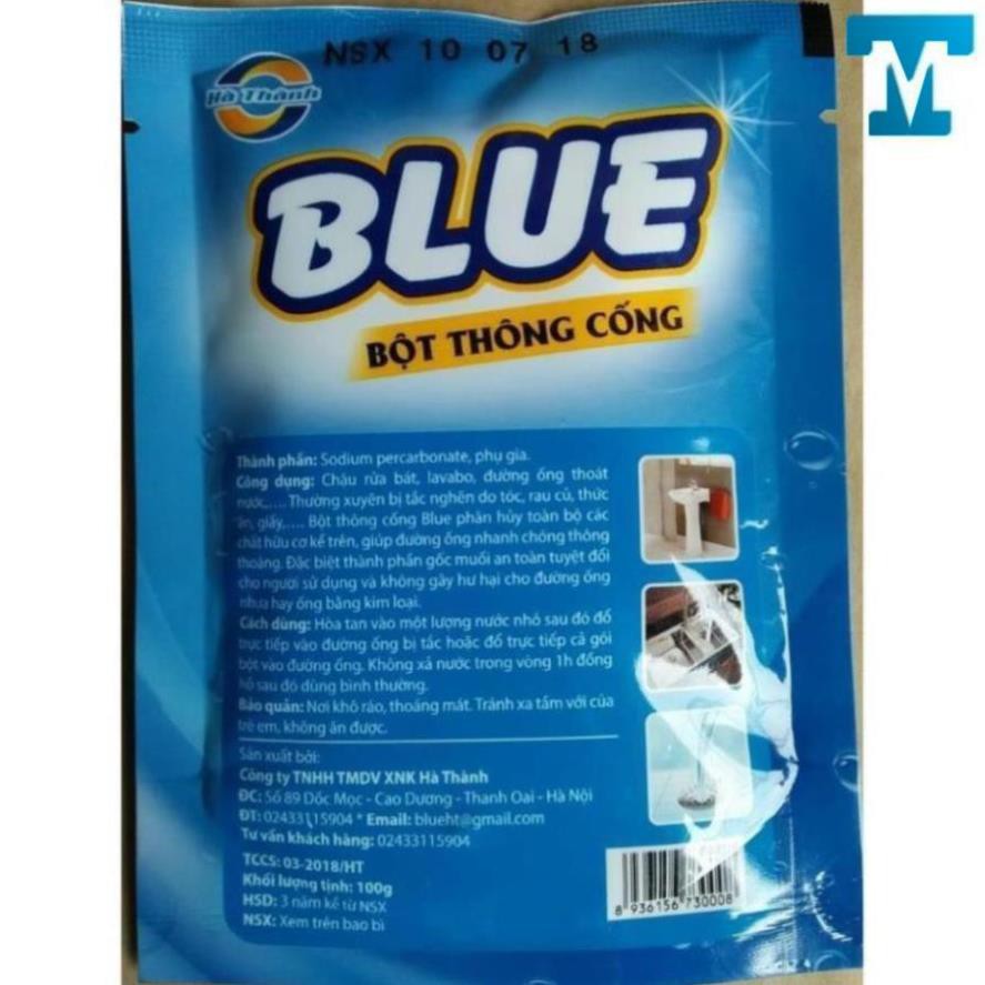 Bột thông cống Blue công nghệ Hàn Quốc - MITUHOME - Giúp bạn xóa bỏ sự lo lắng tắc đường ống cống, tắc bể phốt