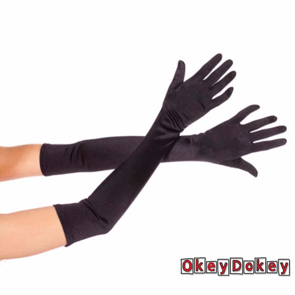 Đôi găng tay dài bằng satin thời trang dự tiệc cho nữ